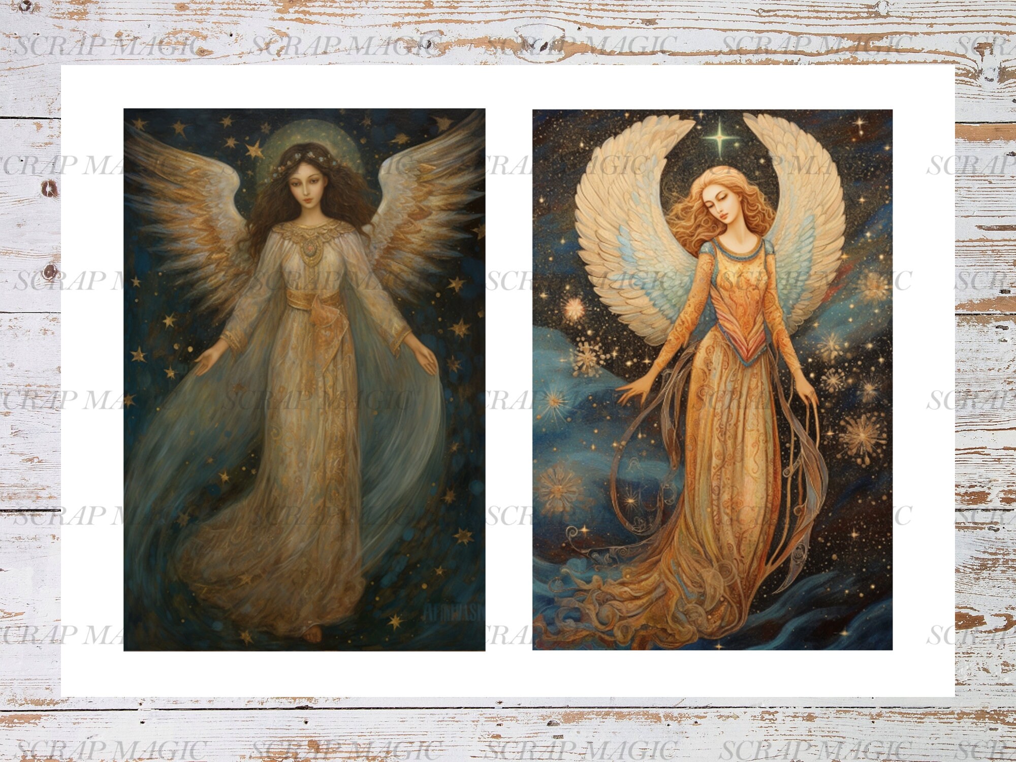 Angel Collection Sheets Angels Junk Journal Cards, Digital Kit, Printable Collage Sheets ...