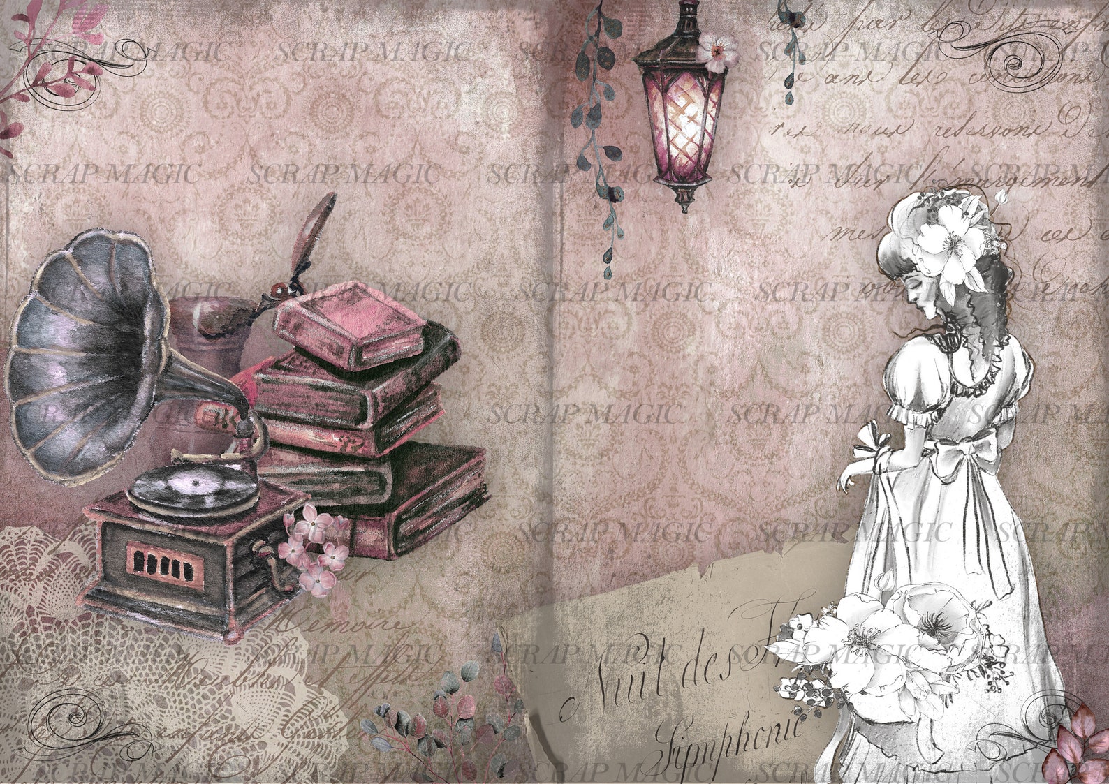 Victorian Ladies Junk Journal Digital Kit Vintage Printable - Etsy