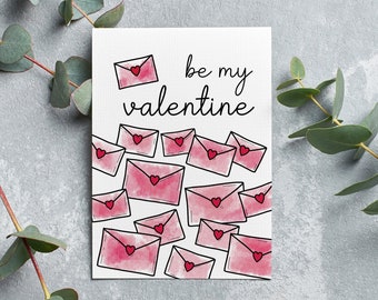 Valentine's Day Card | Will you be my valentine | Cute Valentine's Card Printable | Valentine's Day Coloring Card | Happy Valentine's Day |