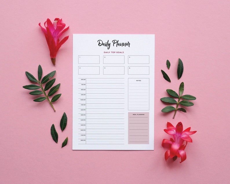 Minimalist Daily Planner Printable Daily to Do List With | Etsy
