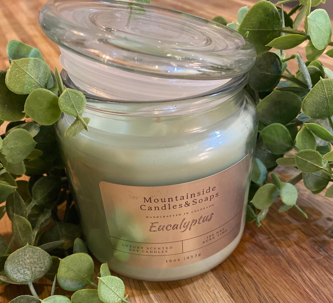 Eucalyptus Scented Candle Etsy