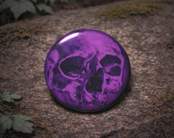 Purple Skull Button