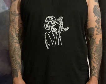 Black See-No-Evil Graphic Tank Top