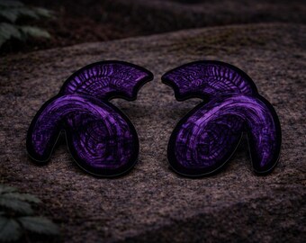 Purple Horns Refrigerator Magnets - Fun Fridge Decor