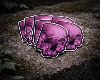 Purple Skull Sticker - Glossy Die-Cut Decal