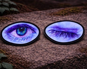 Blue Alien Eyes Magnets