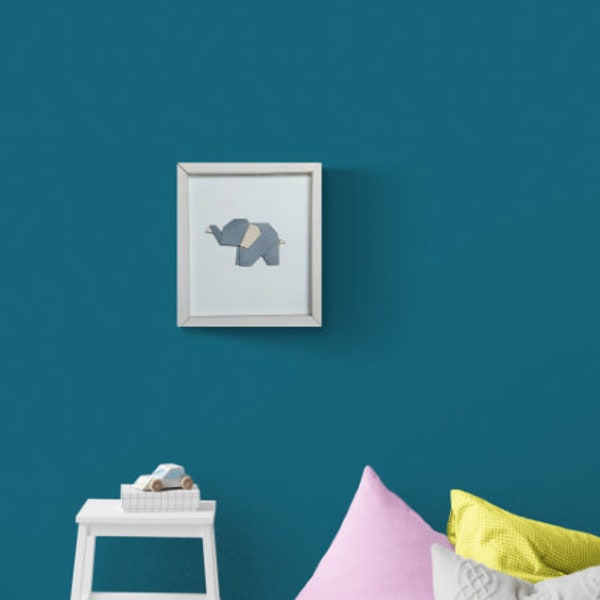 Cadre de naissance éléphant en bois, affiche de naissance, décoration chambre enfant