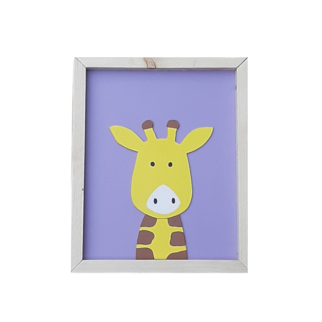 Cadre de Naissance Personnalisé, Décoration Murale Chambre Enfant, Cadeau Naissance, Tableau Animaux