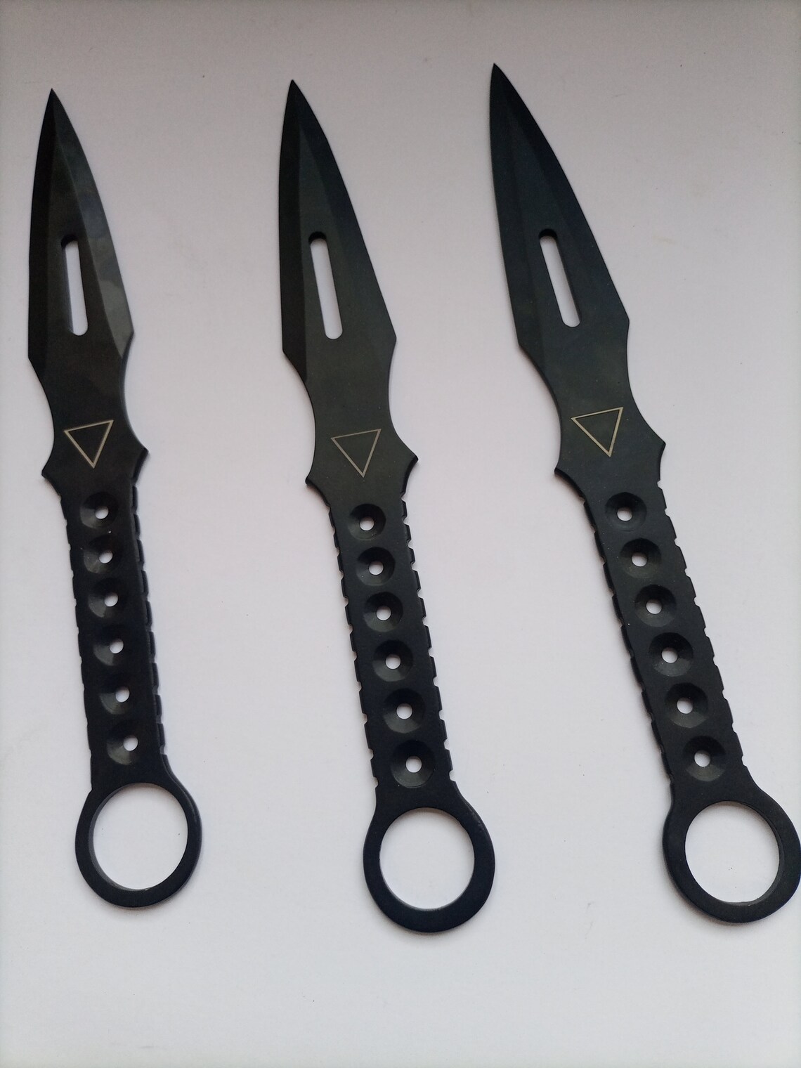 Custom Handmade Throwing Knife Set With Leather Sheath Etsy