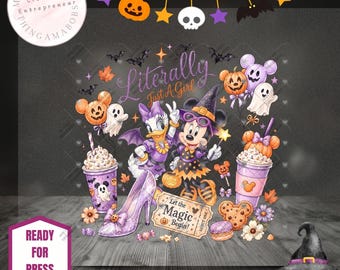 Just a Girl Inspired DTF | Disney Halloween | MNSSHP Shirt | Halloween Tshirt | Coffee Shirt | Ready to Press