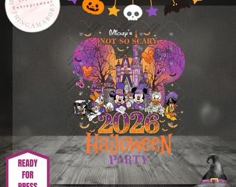MNSSHP DTF | Halloween Party Shirt | Mouse Ear Shirt | Ready to Press | Not So Scary | Mickey's Not So Scary