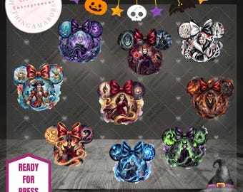 Villain Mouse Ears | Mouse Head Silhouette | Ready to Press | MNSSHP | Villain Inspired DTF