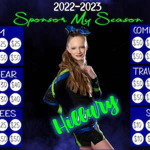 Sponsor My Season Cheer Fundraiser - DIGITAL FILE