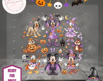 Disney Halloween | Disney DTF | Halloween | Ready to Press | MNSSHP | Retro |