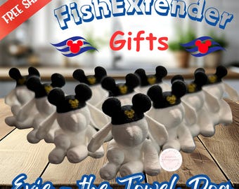 DCL Cruise Towel Dog Fish Extender Gift | 3D Printed Evie the Towel Dog | Cruise Cabin Gift | Keychain | Magnet | Evie the Towel Dog