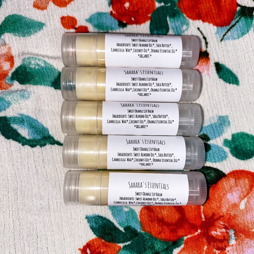 Essential Oil Lip Balm All Natural Lip Balm Chapped Lips Vegan Lip Balm Fragrance Free, Clean