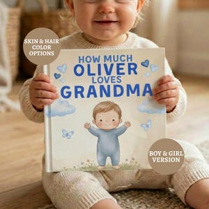 Personalized Storybook for Grandma, Custom Baby Book for Grandmother from Grandson, New Grandma Gift, Mother’s Day Gift, Gift from Kids