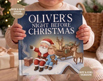 Personalized Christmas Story Book, Custom Night Before Christmas Baby Book, Baby's 1st Christmas Gift, Baby & Toddler Christmas Gift for Boy