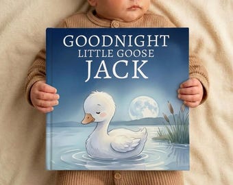Personalized Goose Bedtime Lullaby Bedtime Book, Custom Silly Goose Baby Book, Goose Nursery Decor Gift, Goose Theme Baby Keepsake