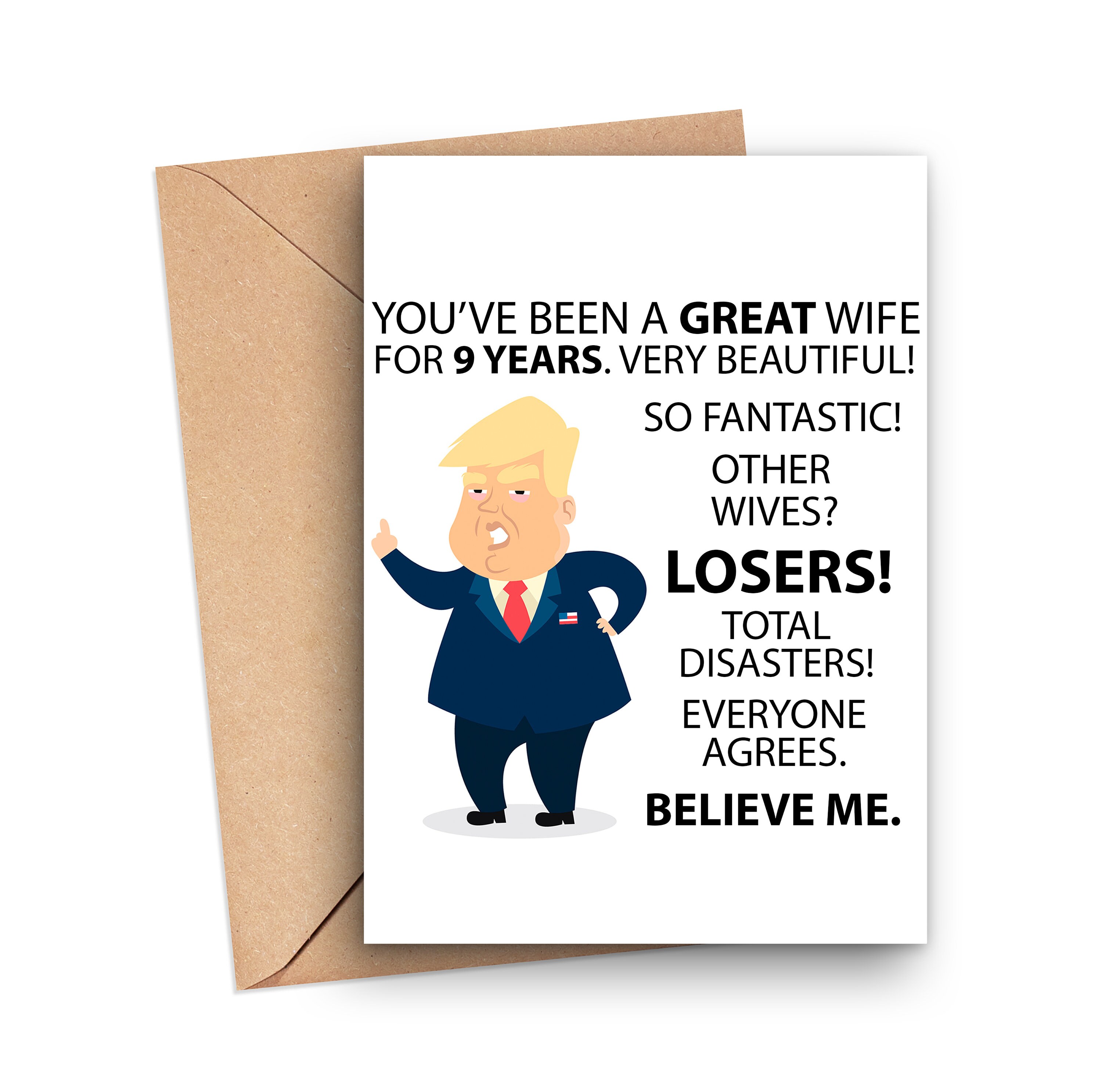 Funny 9th Anniversary Card for Wife 9 Year Anniversary Card - Etsy Funny 9th Anniversary Card for Wife 9 Year Anniversary Card - Etsy