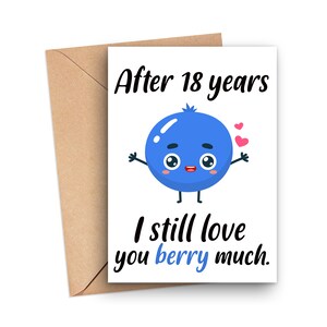 18th Anniversary Card, Funny 18 Year Anniversary Card, 18 Years Married Card, 18th Anniversary Card For Husband Or Wife Card For Him And Her