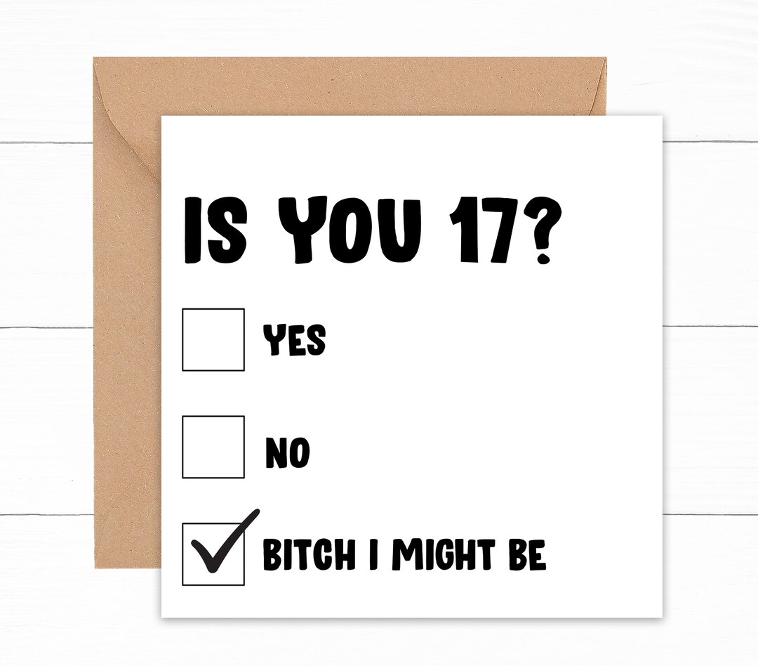 Is You 17 Birthday Card, Funny Birthday Card 17 Year Old, Funny 17th Birthday Card, 17th