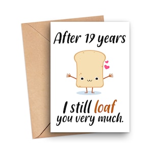 19th Anniversary Card, 19 Year Anniversary Card, 19 Years Married, 19th Anniversary Card For Husband/Wife, Anniversary Card For Him/Her