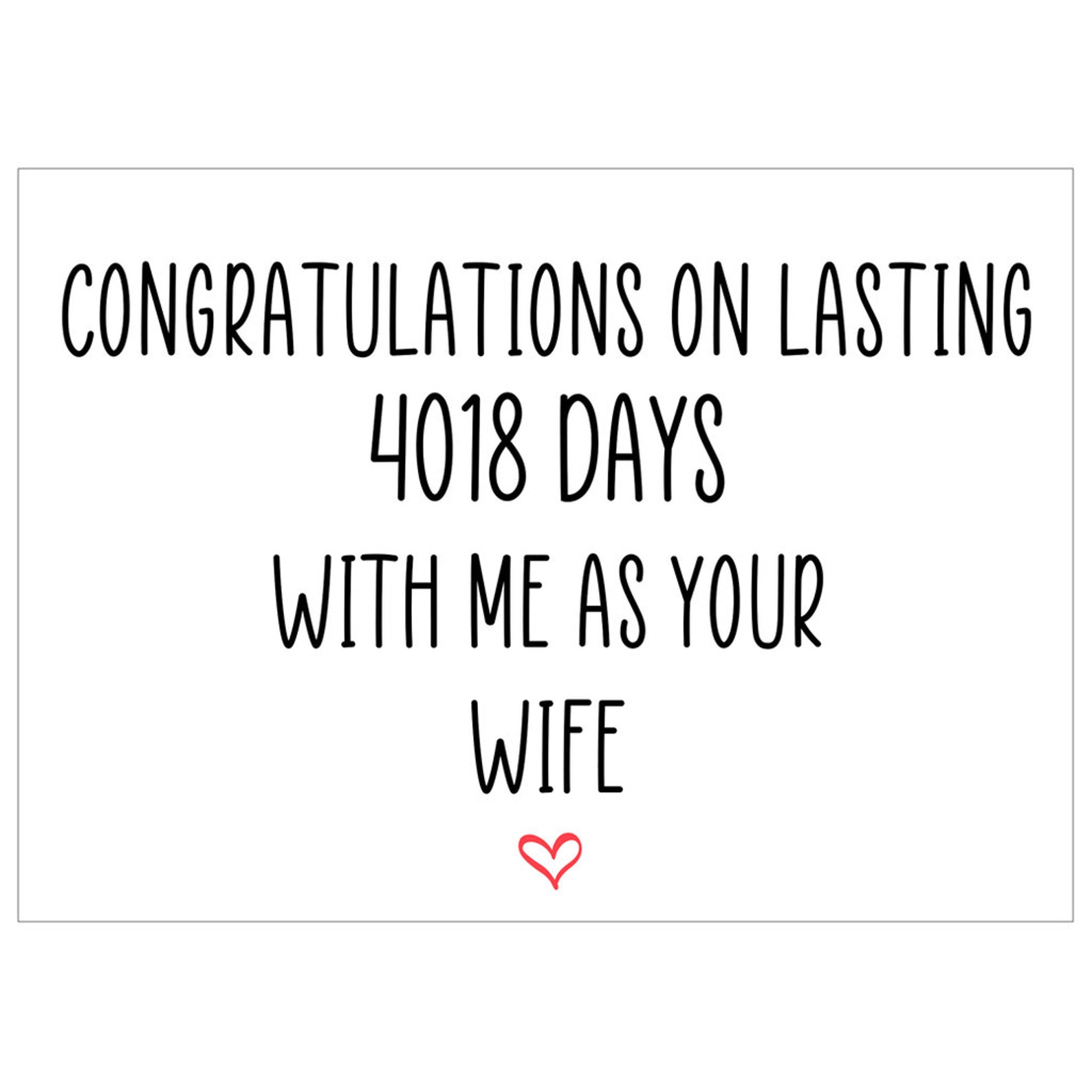 11th Anniversary Card for Husband Congratulations on Lasting Etsy