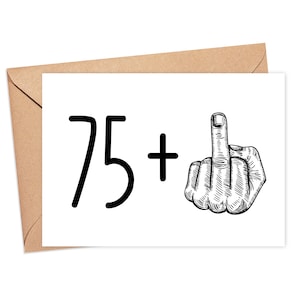 76th Birthday Card, Funny 76th Birthday Card, Funny Middle Finger Card, 76 Year Old Birthday Card, 76th Birthday Gift