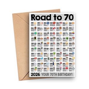 70th Birthday Card, Fun Facts Card For 70 Year Old, 70th Birthday Gift Greeting Card, 70th Birthday Card For Grandpa Or Dad Born In 1956 image 1