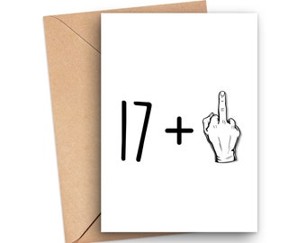 Funny 18th Birthday Card, 18th Birthday Card, 18 Year Old Birthday Card, Card For 18 Year Old, Turning 18 Card, Rude 18th Birthday Card