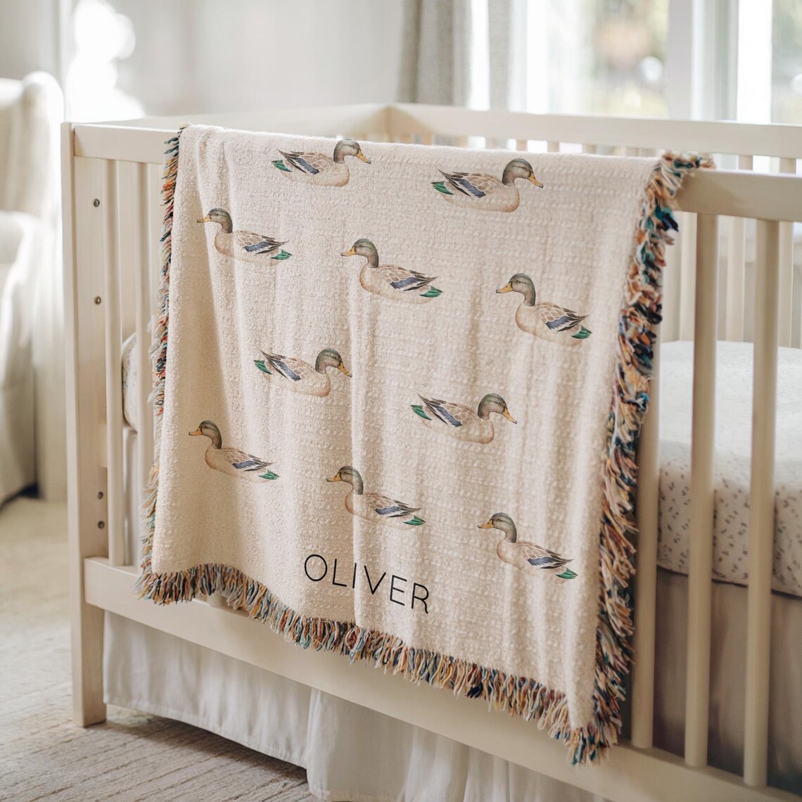 Personalized Mallard Duck Baby Blanket, Custom Mallard Duck Blanket ...