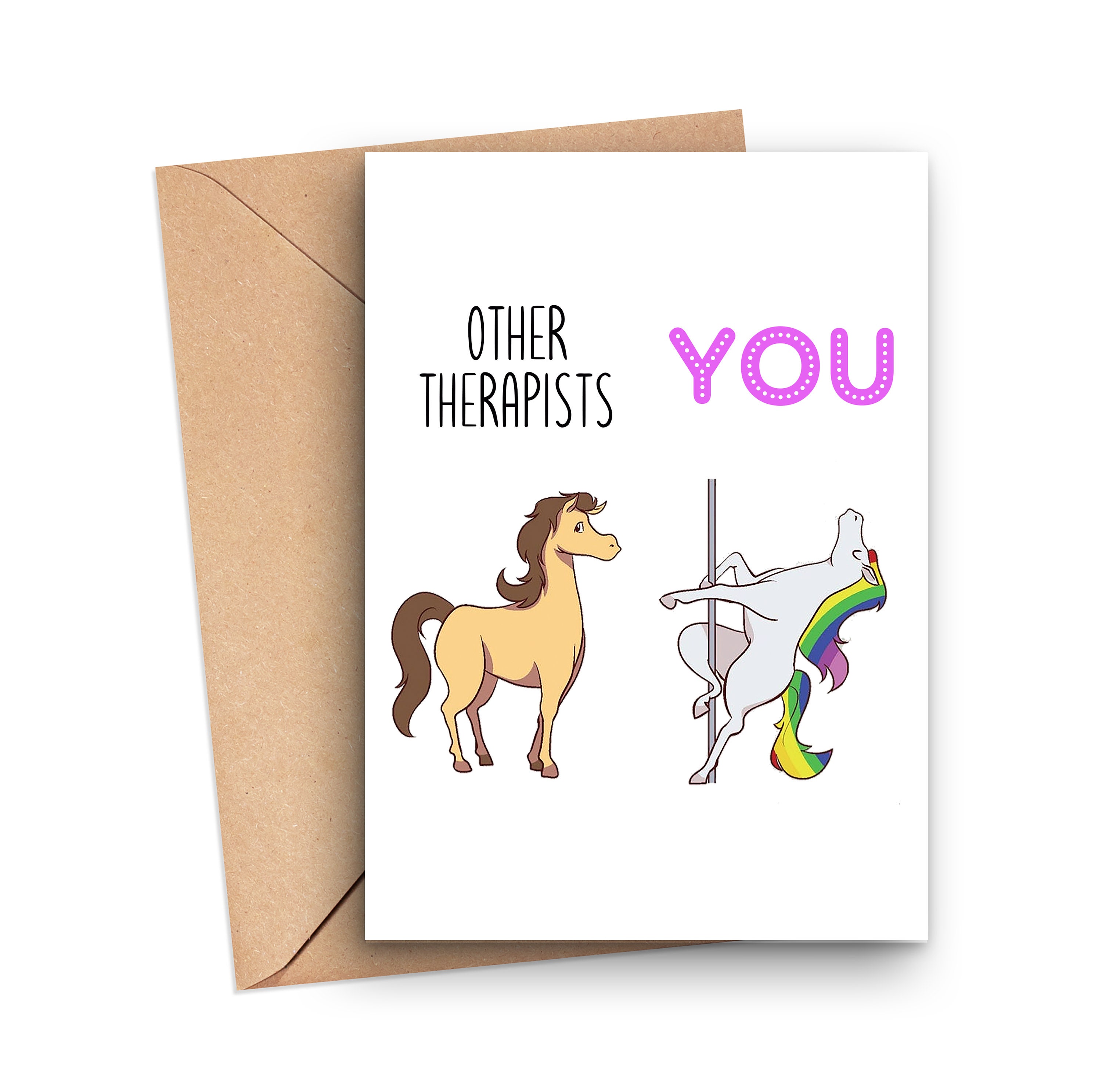 Therapist Birthday Card Graduation Card Therapist Funny Etsy