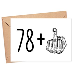79th Birthday Card, Funny 79th Birthday Card, Funny Middle Finger Card, 79 Year Old Birthday Card, 79th Birthday Gift
