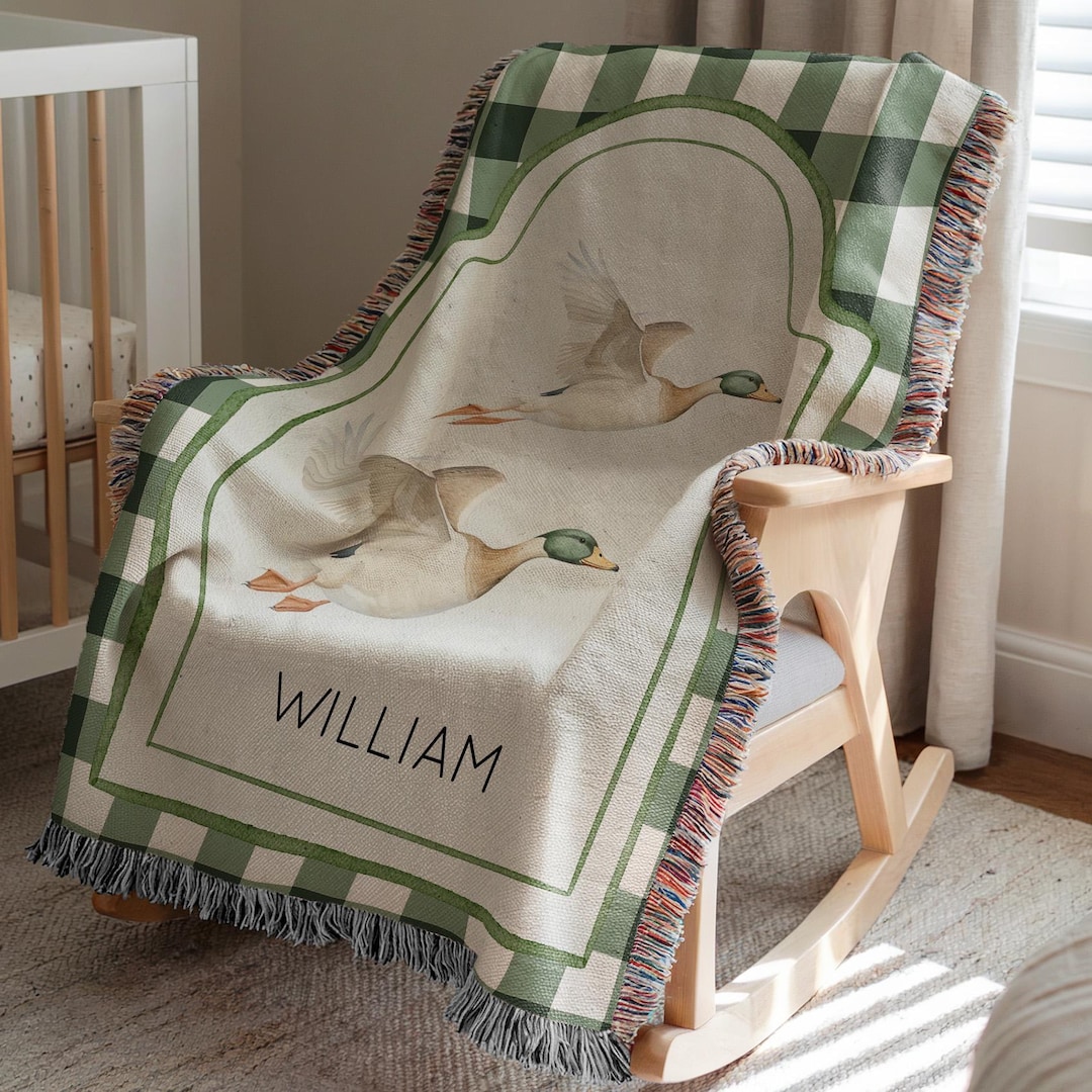Personalized Mallard Duck Baby Blanket, Custom Mallard Duck Blanket ...