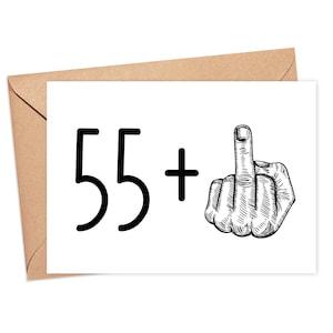 56th Birthday Card, Funny 56th Birthday Card, Funny Middle Finger Card, 56 Year Old Birthday Card, 56th Birthday Gift