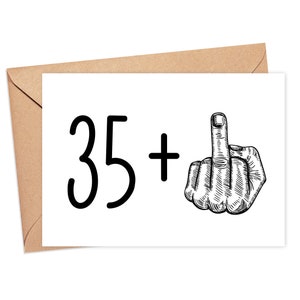 36th Birthday Card, Funny 36th Birthday Card, Funny Middle Finger Card, 36 Year Old Birthday Card, 36th Birthday Gift