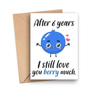 6th Anniversary Card, Funny 6 Year Anniversary Card, 6 Years Married Card, 6th Anniversary Card For Husband Or Wife, Card For Him And Her