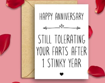 Funny 1st Anniversary Card, Funny 1 Year Anniversary Card, 1st Anniversary, 1 Year Married Together, 1st Anniversary Card For Husband