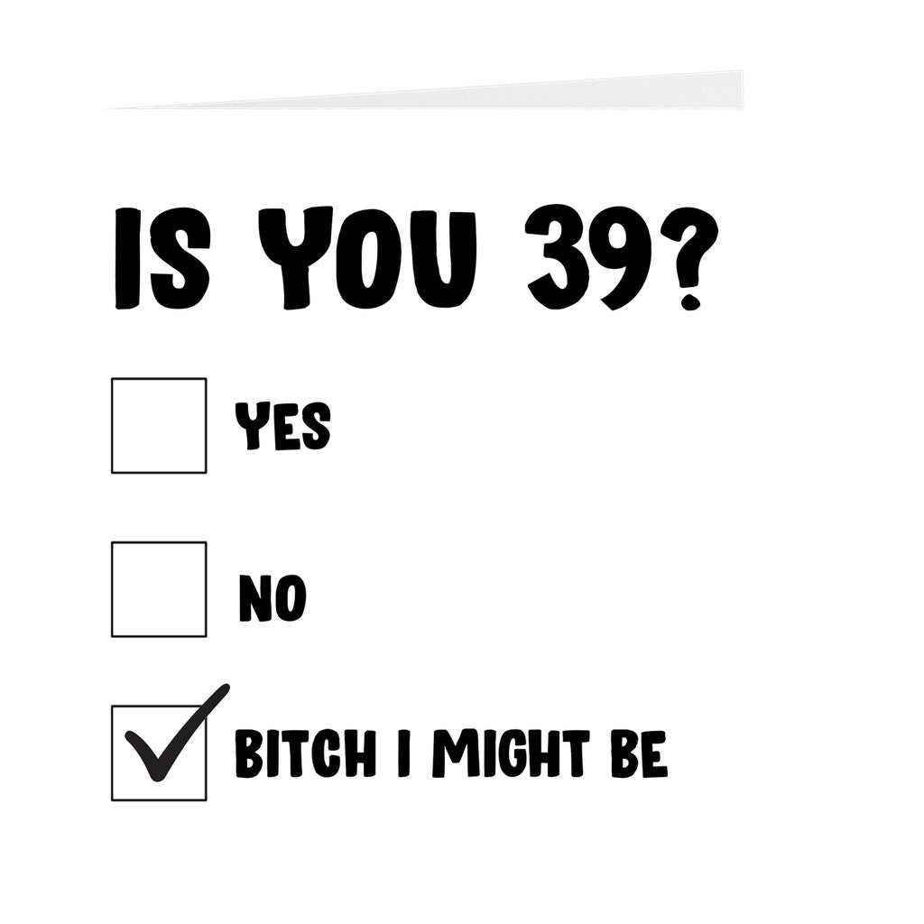 Funny is You 39 Card for 39th Birthday 39 Year Old Birthday - Etsy