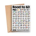 60th Birthday Card, Fun Facts 60th Birthday Card, Born In 1966 Card, 60th Birthday Gift For Dad Or Grandpa, 60th Birthday Road To 60 1966