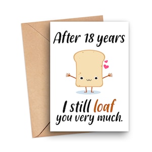 18th Anniversary Card, 18 Year Anniversary Card, 18 Years Married, 18th Anniversary Card For Husband/Wife, Anniversary Card For Him/Her