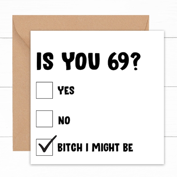 Is You 69 Birthday Card, 69th Birthday Card, Funny Birthday Card For 69 Year Old, 69th Birthday Gift, Funny 69th Birthday Card