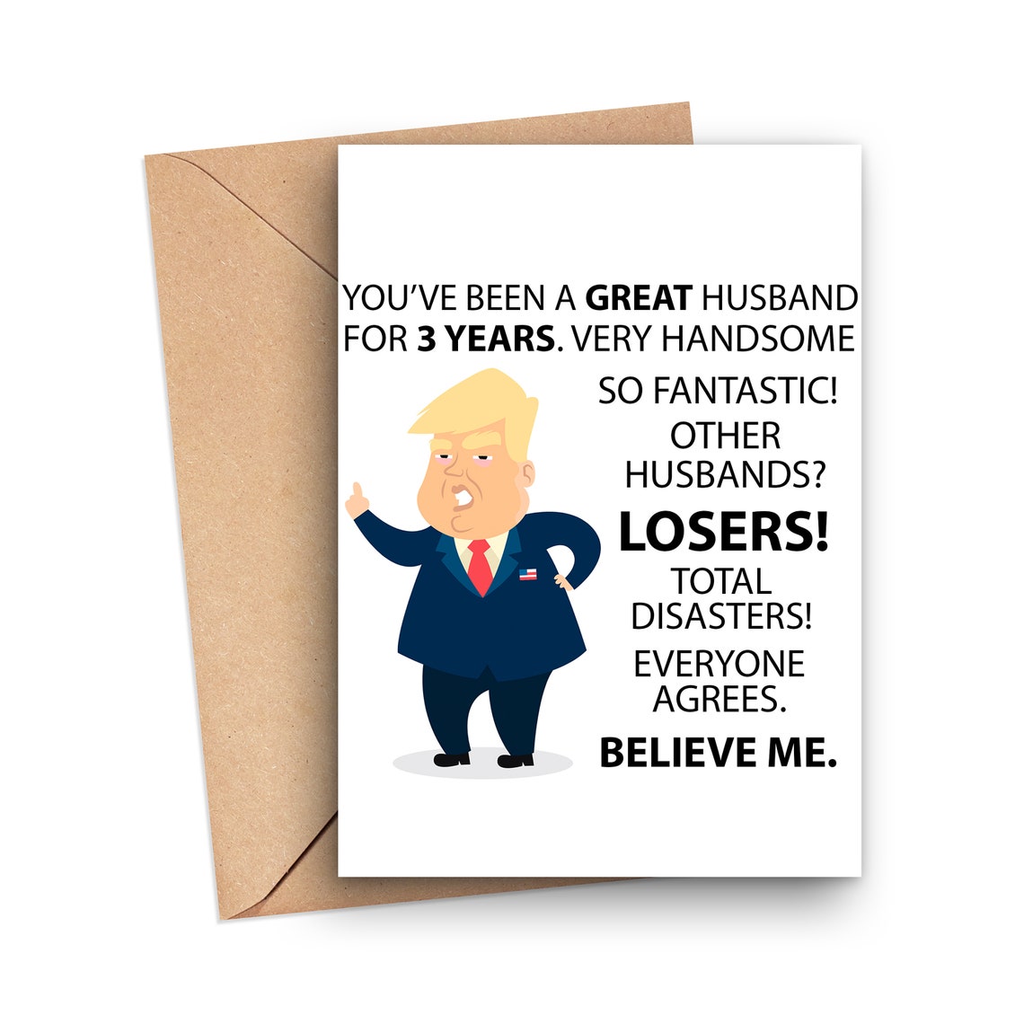 Funny 3rd Anniversary Card 3rd Anniversary Card For Husband | Etsy