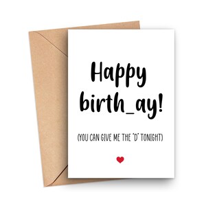 Naughty Birthday Card For Husband, Rude Birthday Card For Boyfriend, Dirty Birthday Card For Husband, Freaky Birthday Card For Boyfriend