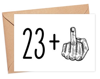 Carte du 24e anniversaire, drôle de carte d’anniversaire 24e, carte drôle de majeur, carte d’anniversaire de 24 ans, cadeau d’anniversaire 24e