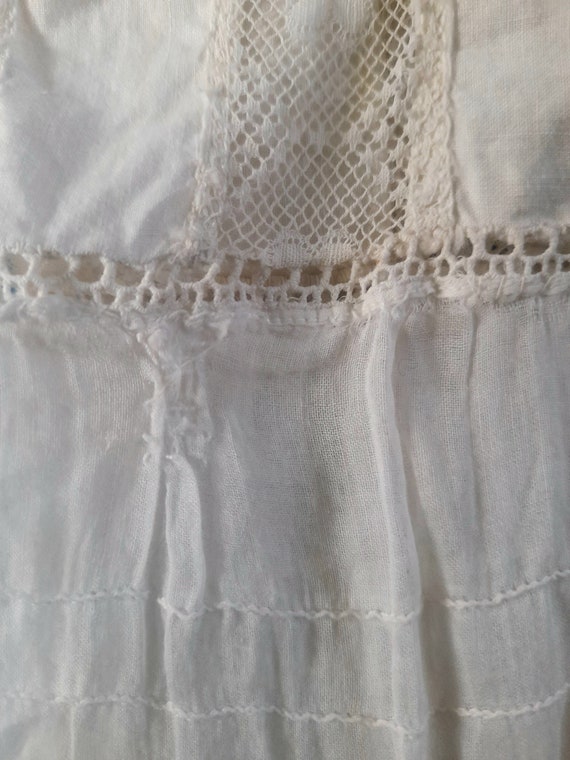 Early 20th Century Antique Petticoat with Valenci… - image 10