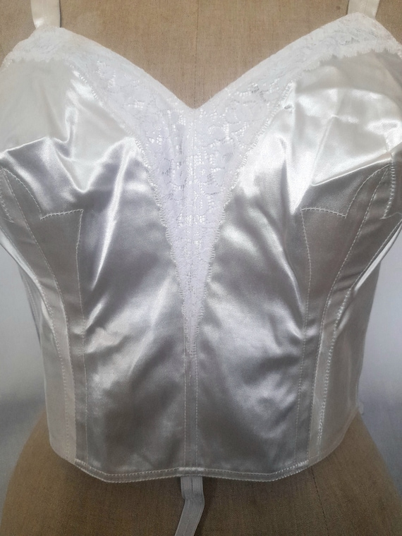 VINTAGE Trashy Black Satin Bustier Corset