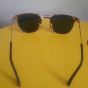 Vintage 90's Ray Ban B&L, Signet Gold Plated Sunglasses, Rare, Made in USA image 9