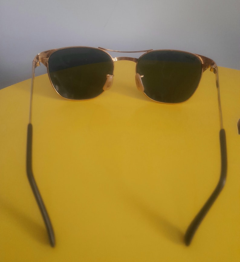 Vintage 90's Ray Ban B&L, Signet Gold Plated Sunglasses, Rare, Made in USA image 9